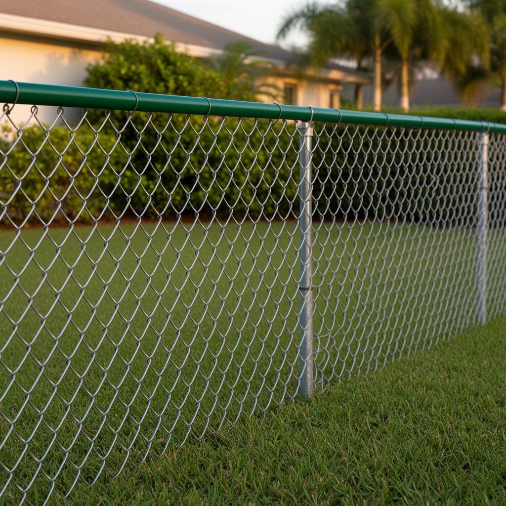 Reinforced chainlink fence